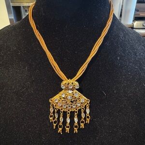 Gold and Silver Pendant Necklace